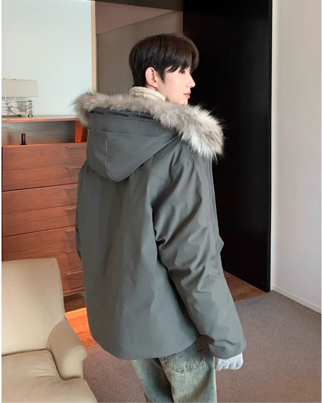Fur Collar Hood Down Jacket CBJ0102