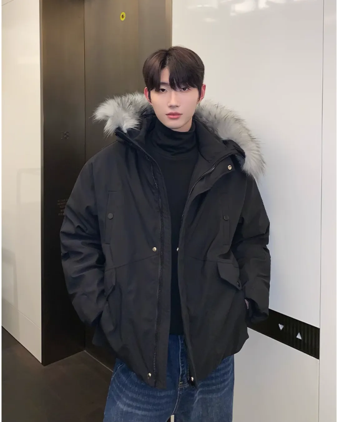 Fur Collar Hood Down Jacket CBJ0102