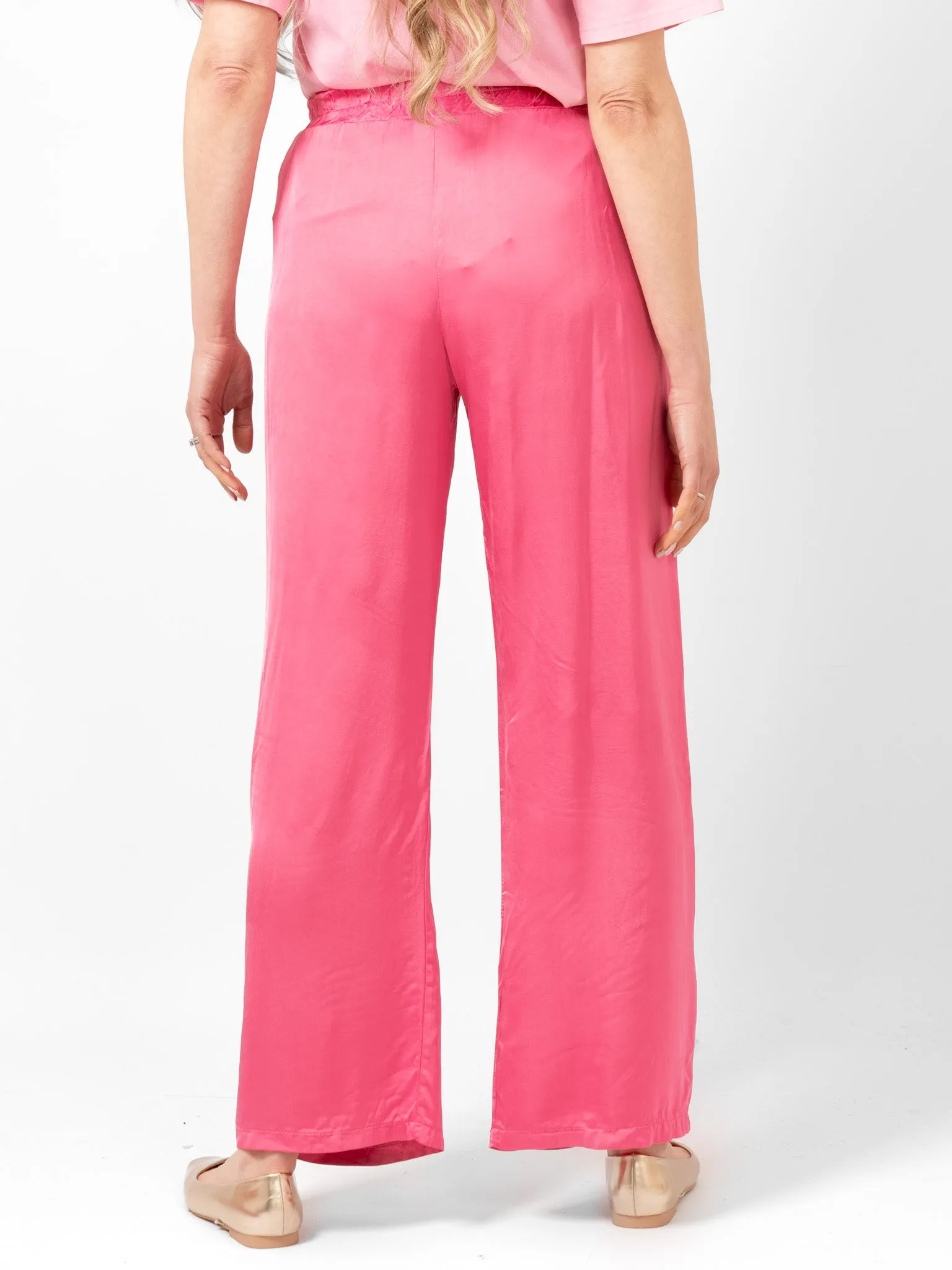 Gianna Wide Leg Trousers - Hot Pink