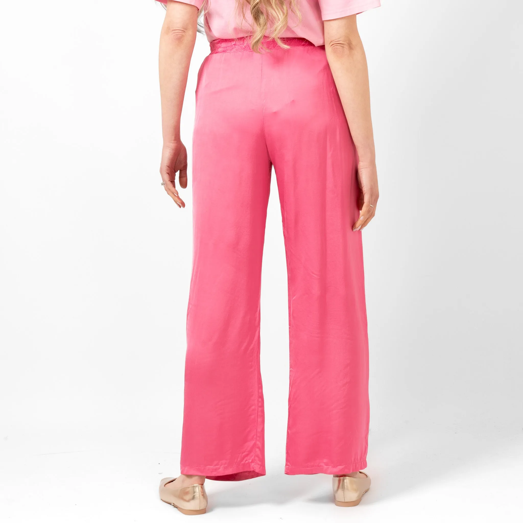 Gianna Wide Leg Trousers - Hot Pink
