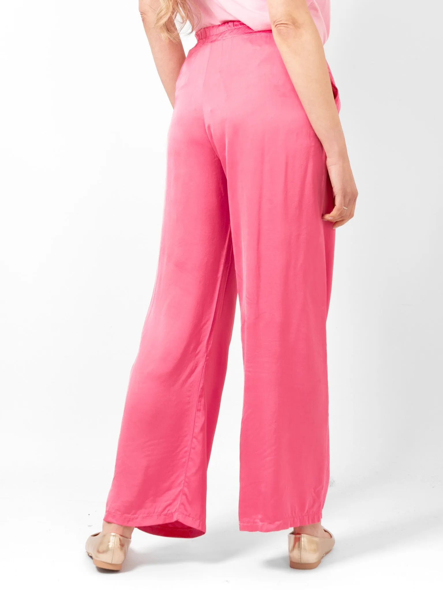 Gianna Wide Leg Trousers - Hot Pink