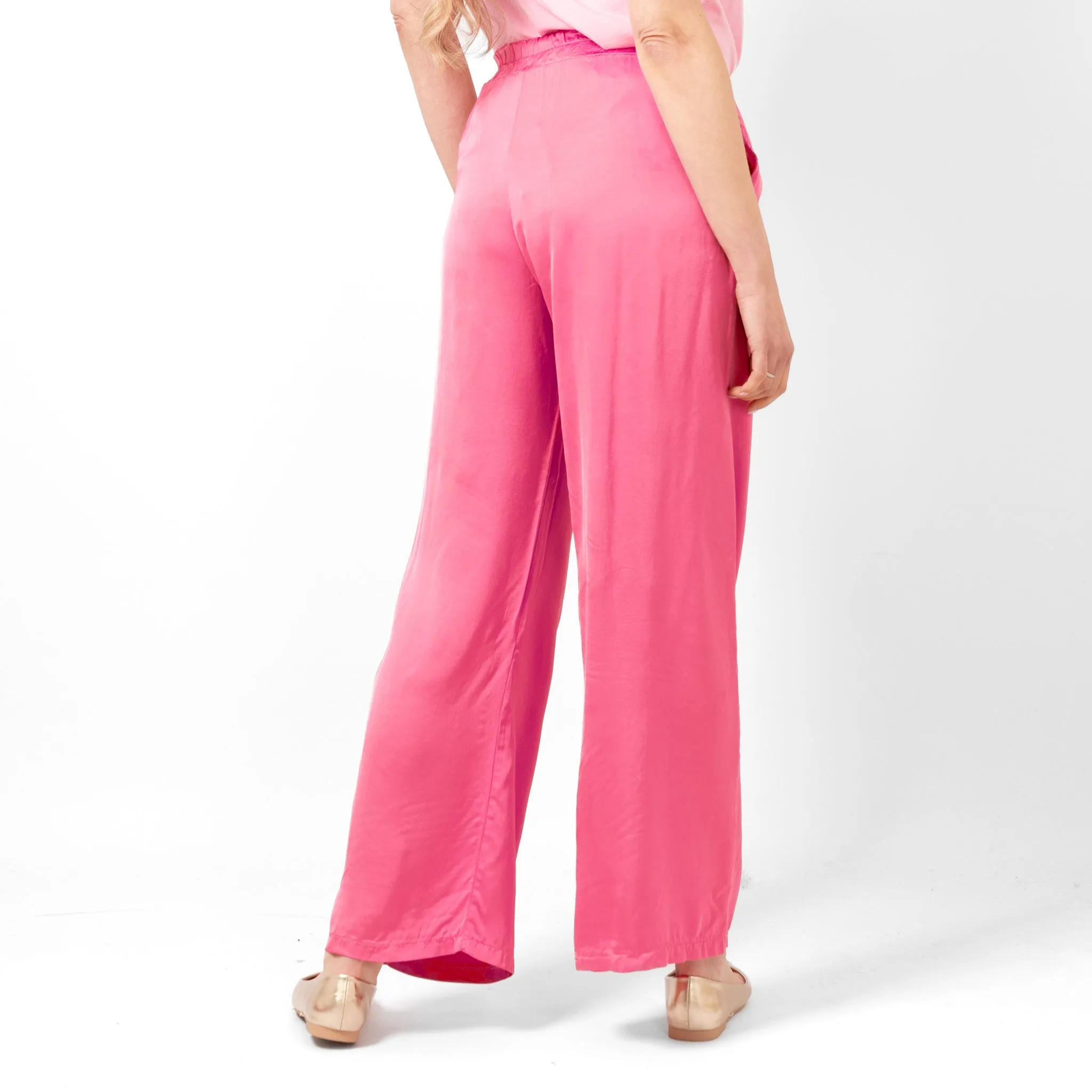 Gianna Wide Leg Trousers - Hot Pink