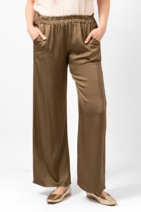 Gianna Wide Leg Trousers - Khaki