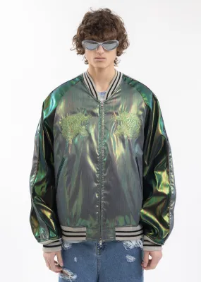 GREEN HOLOGRAM SOUVENIR JACKET