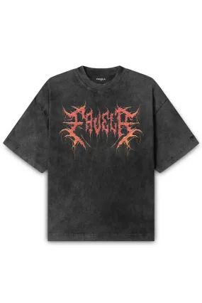 GRUNGE BLACK WASHED T-SHIRT