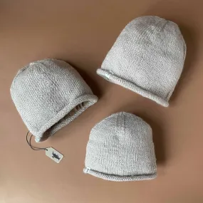 Hand-Knit Beige Hunter Hat