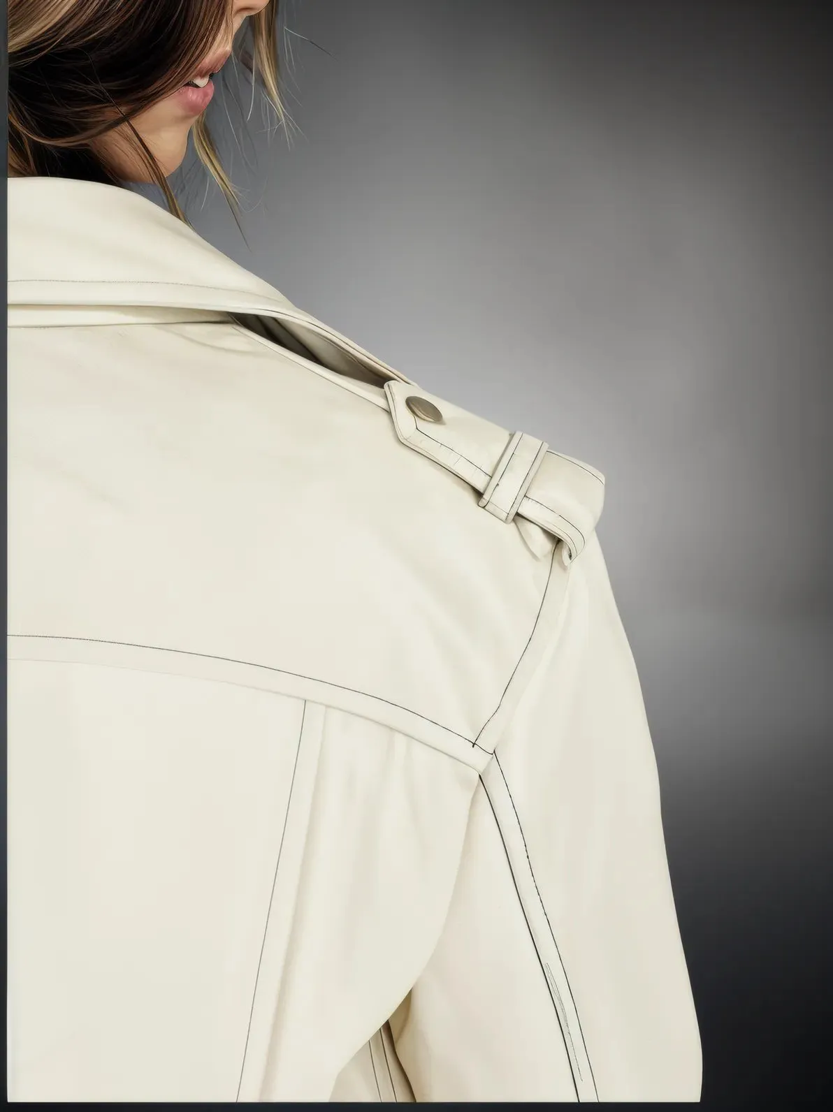 Handcrafted Women's Sheepskin Leather Biker Jacket – Premium Biker Style Bone