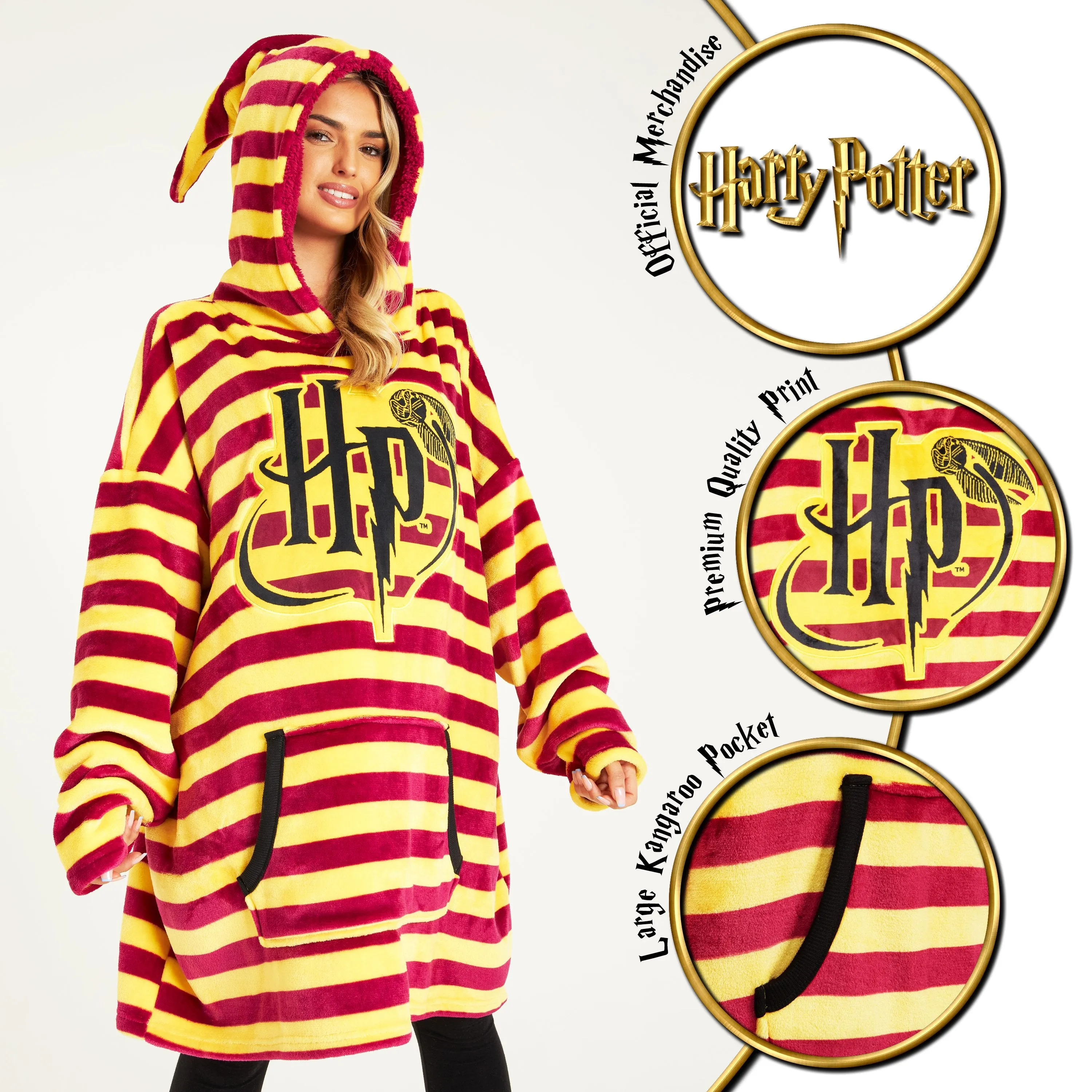 Harry Potter Women's Hoodies, Red Oversized Blanket Hoodie Harry Potter