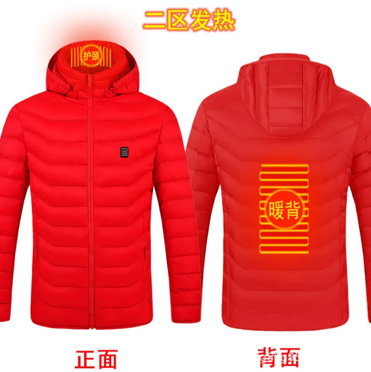 Heating clothing new winter light and thin heating cotton jacket men's electric heating vest USB constant temperature heating clothing