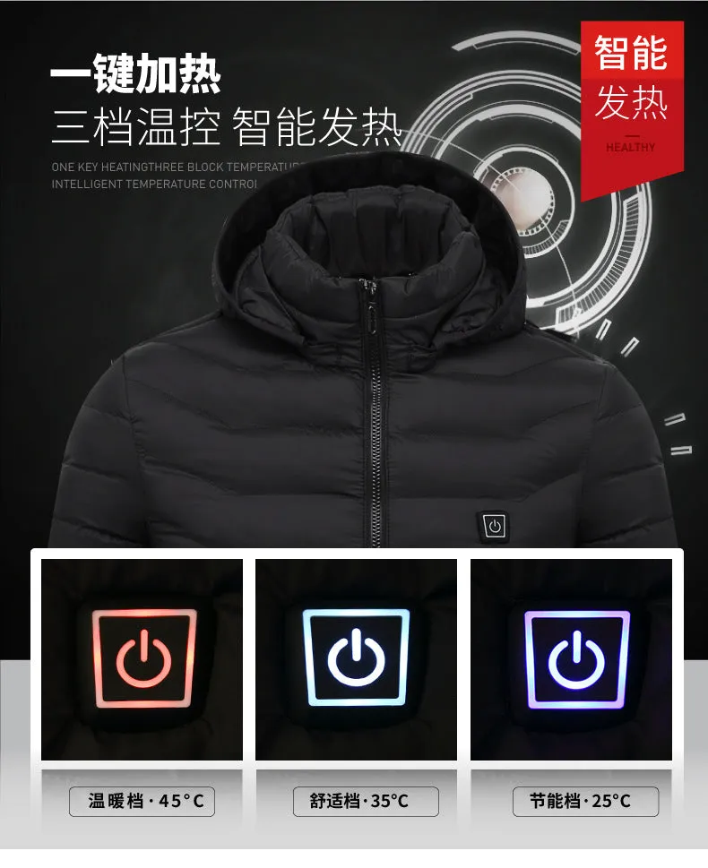 Heating clothing new winter light and thin heating cotton jacket men's electric heating vest USB constant temperature heating clothing