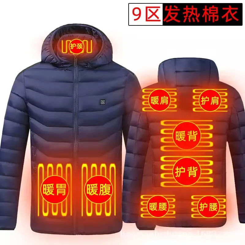 Heating clothing new winter light and thin heating cotton jacket men's electric heating vest USB constant temperature heating clothing