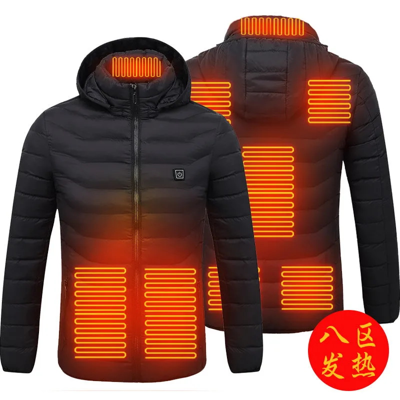 Heating clothing new winter light and thin heating cotton jacket men's electric heating vest USB constant temperature heating clothing