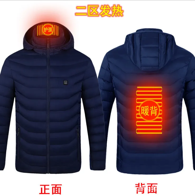 Heating clothing new winter light and thin heating cotton jacket men's electric heating vest USB constant temperature heating clothing