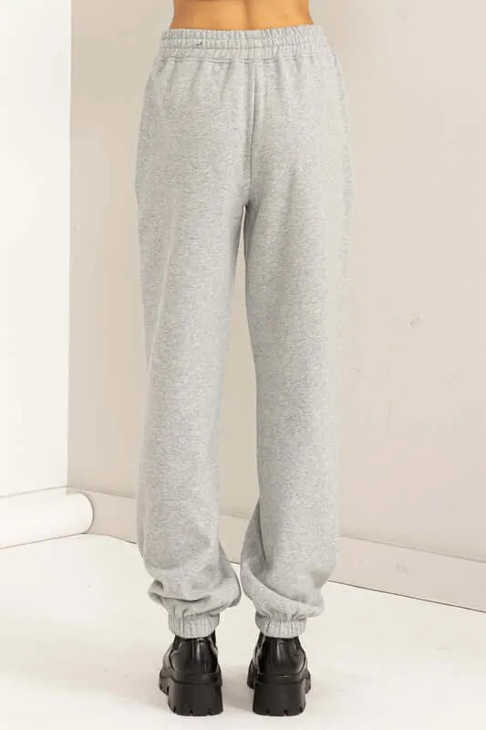 High-Waisted Pintuck Sweatpants
