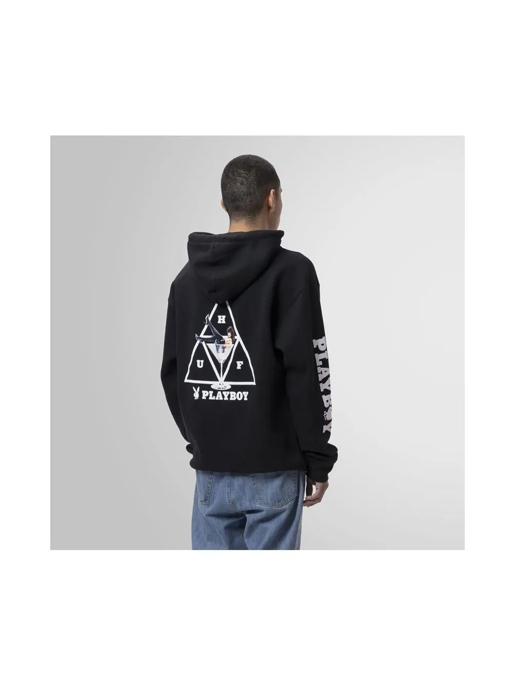 Huf X Playboy Bunny Triple Triangle Pullover Hoodie Black PF00380