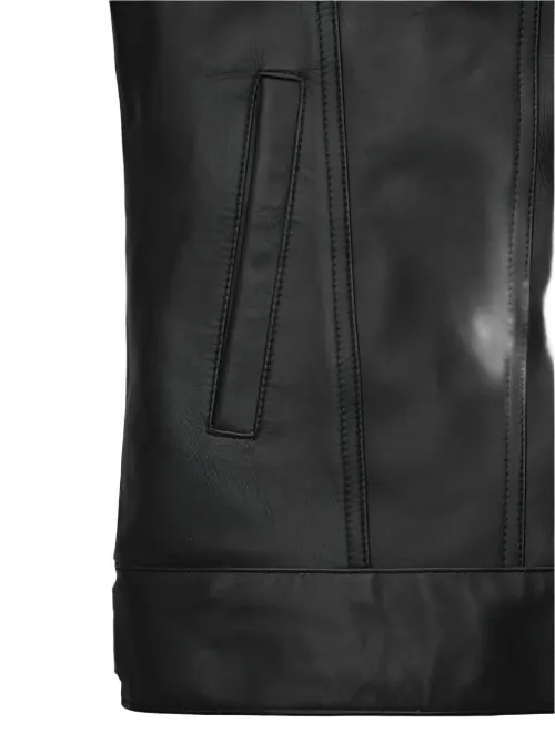 JEFF GOLDBLUM Black Leather Jacket