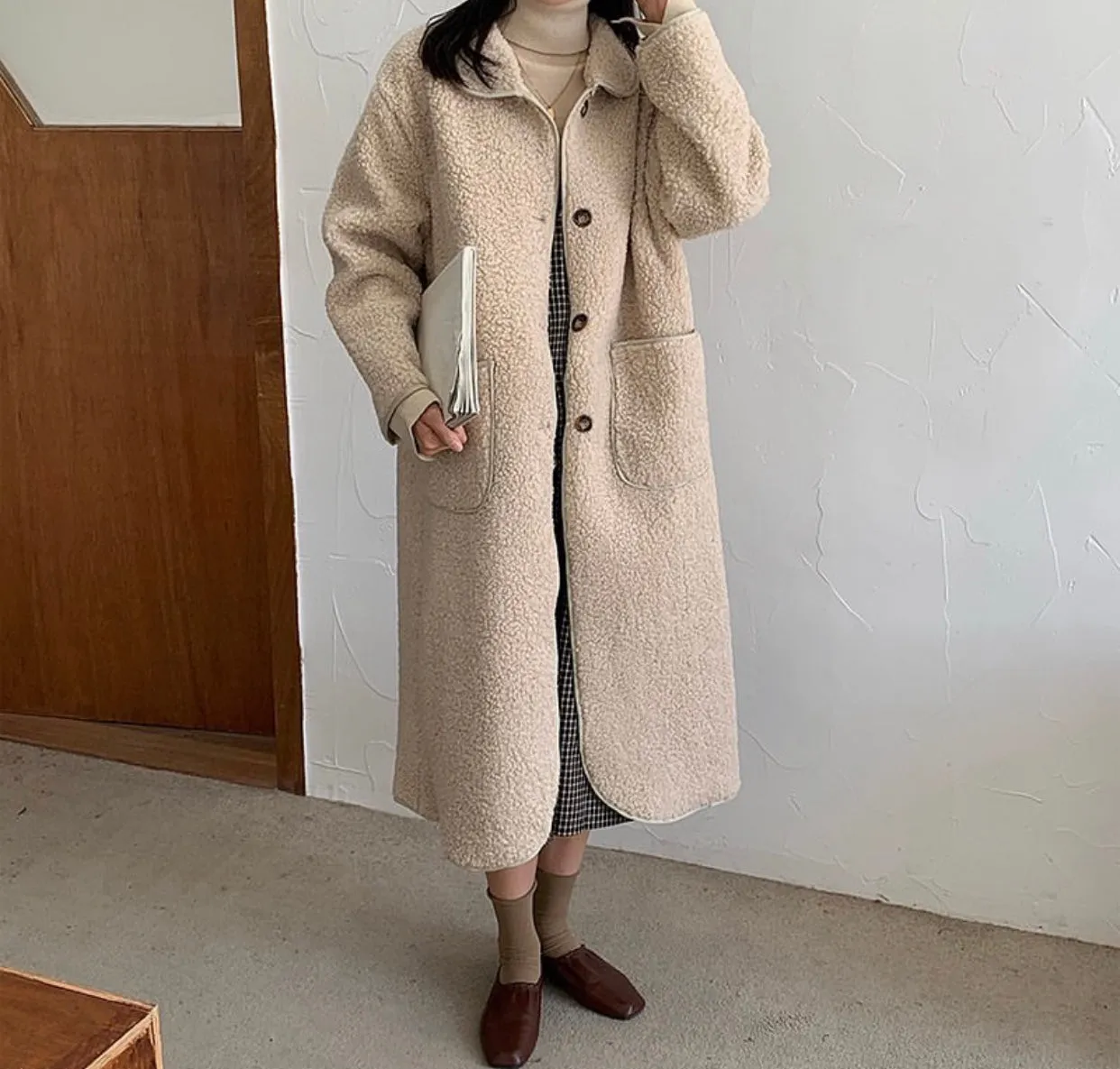 Lamb Fox Fur Long Coat Gabriela