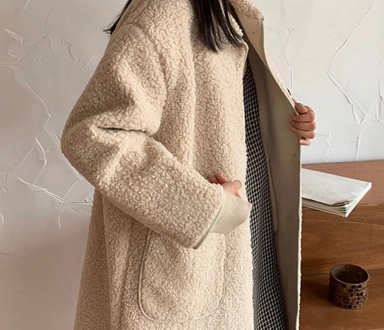 Lamb Fox Fur Long Coat Gabriela