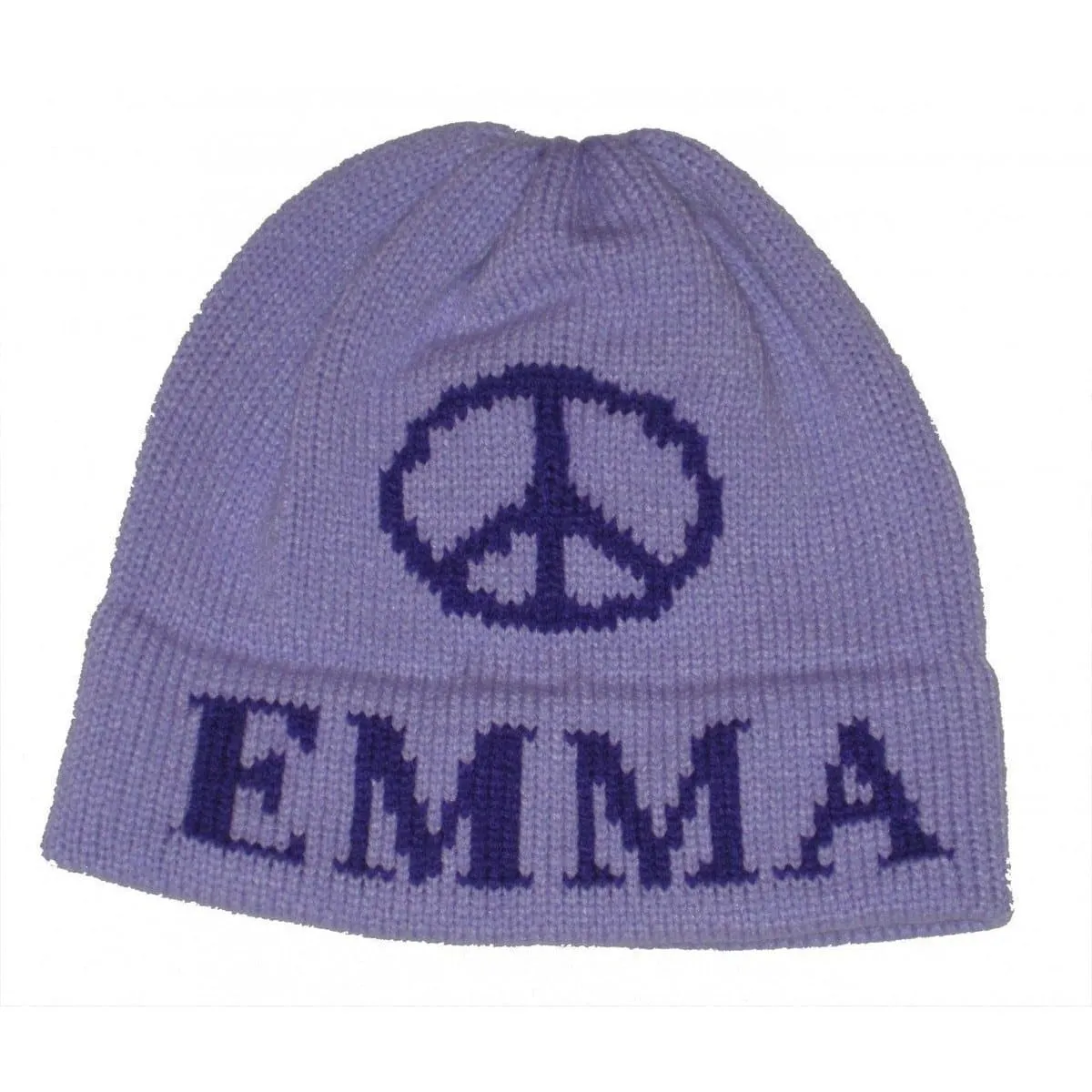 Large Peace Sign Personalized Knit Hat