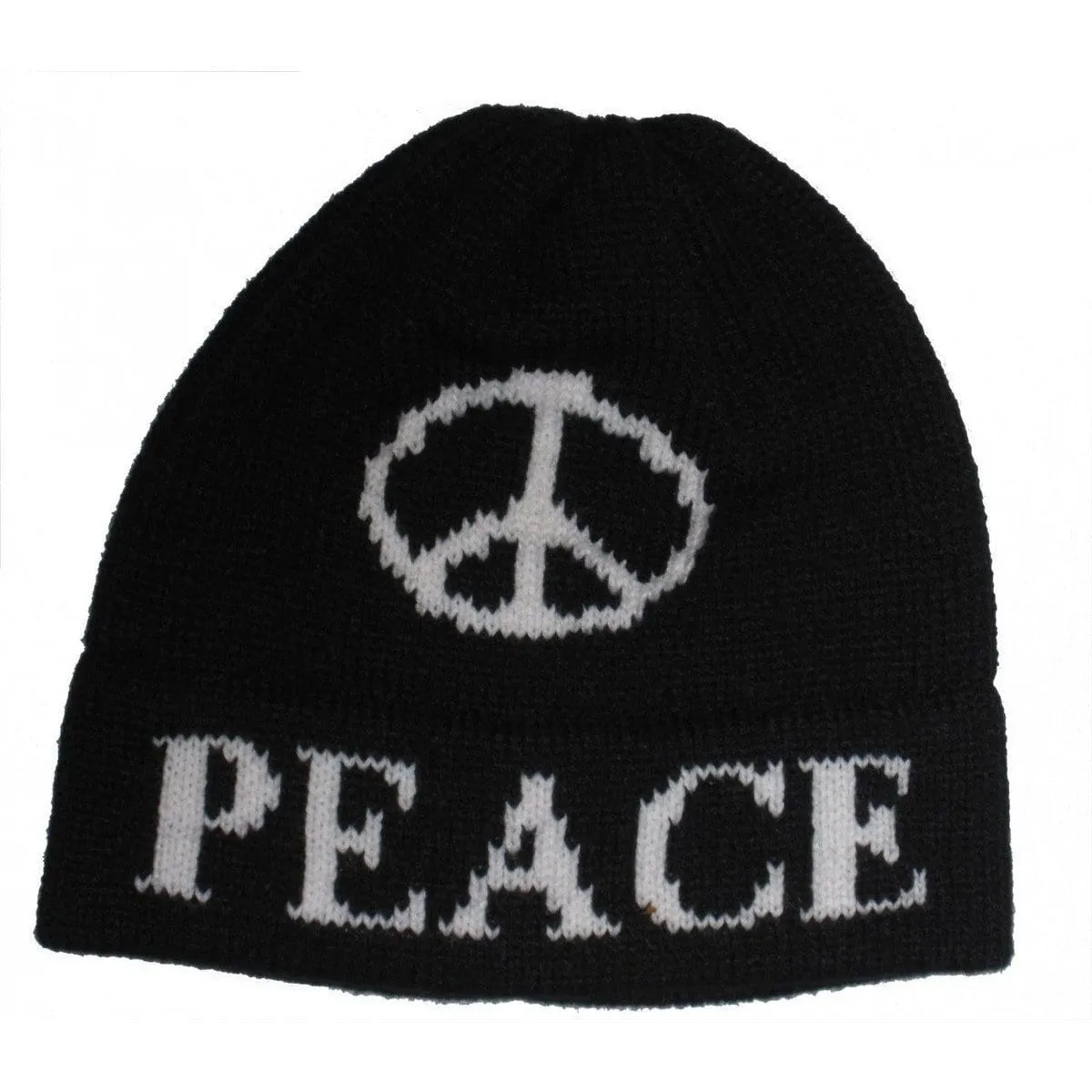 Large Peace Sign Personalized Knit Hat