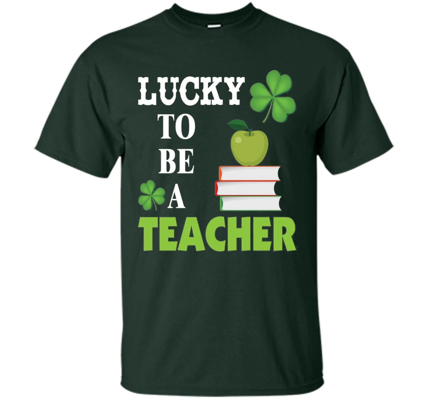 Lucky to be a Teacher St Patricks Day T-Shirt Shamrocks