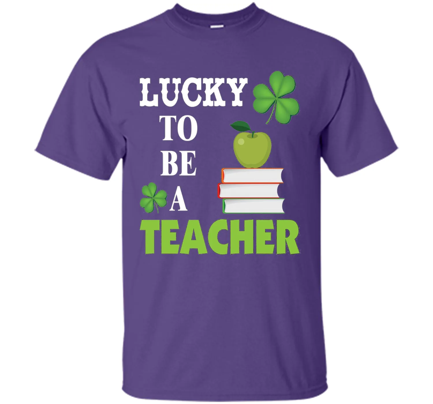 Lucky to be a Teacher St Patricks Day T-Shirt Shamrocks