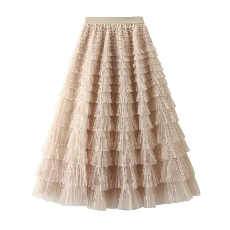 Luna Long Pleated Skirt
