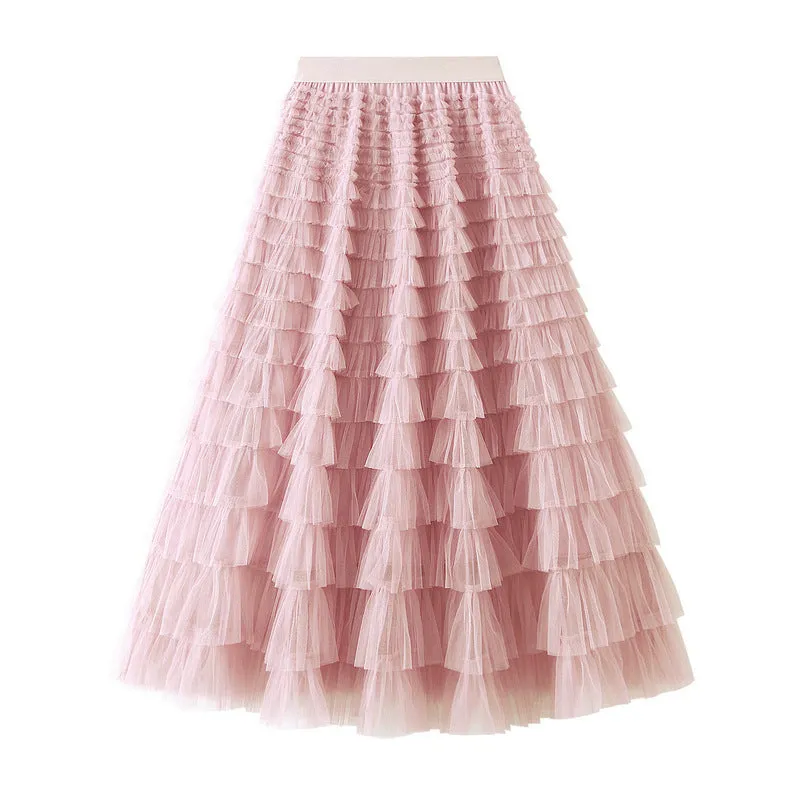 Luna Long Pleated Skirt
