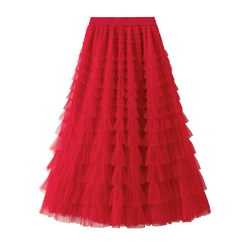 Luna Long Pleated Skirt