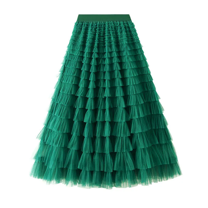 Luna Long Pleated Skirt