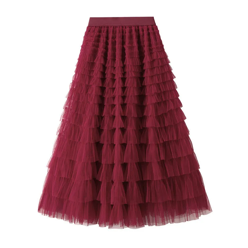 Luna Long Pleated Skirt