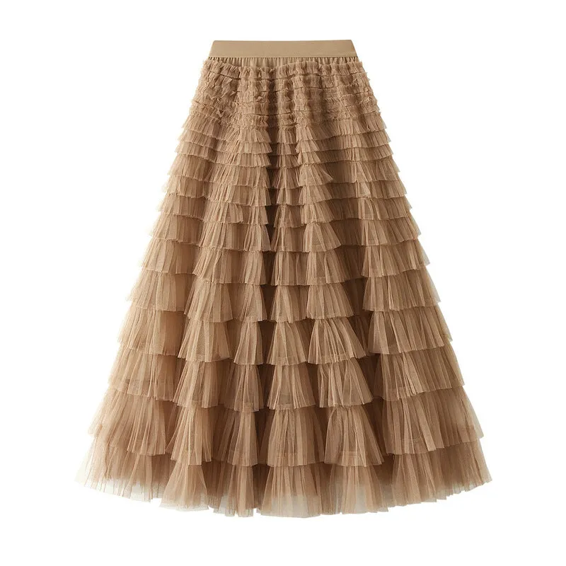 Luna Long Pleated Skirt