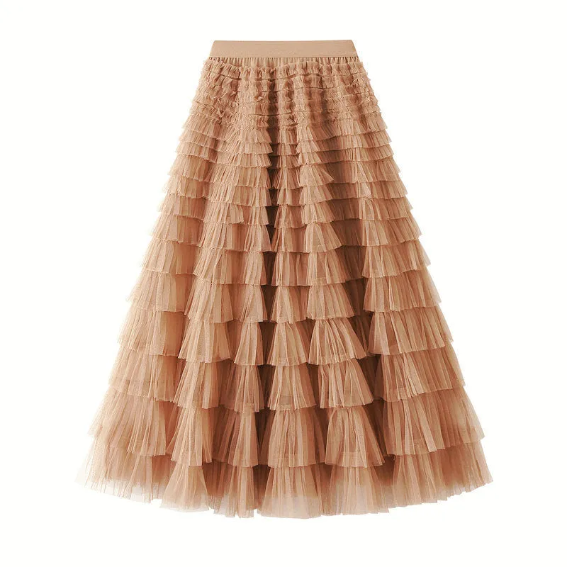 Luna Long Pleated Skirt