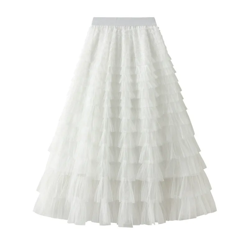 Luna Long Pleated Skirt