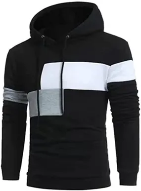 Men's Color Blocking Hoodies Heavyweight Pullover Hoodie Shirts Casual Stylish Long Sleeve Pullover Sweatshirts