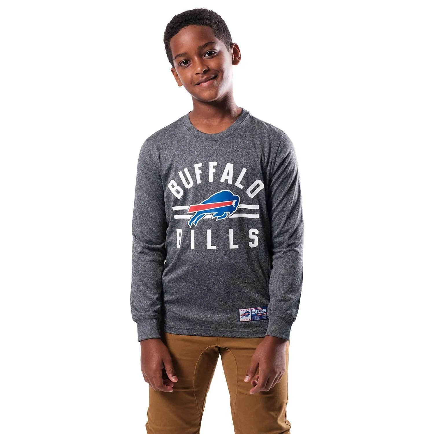 NFL Official Youth Super Soft Supreme Long Sleeve T-Shirt|Buffalo Bills