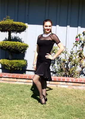 NUG 0010 Black Short Latin Skirt