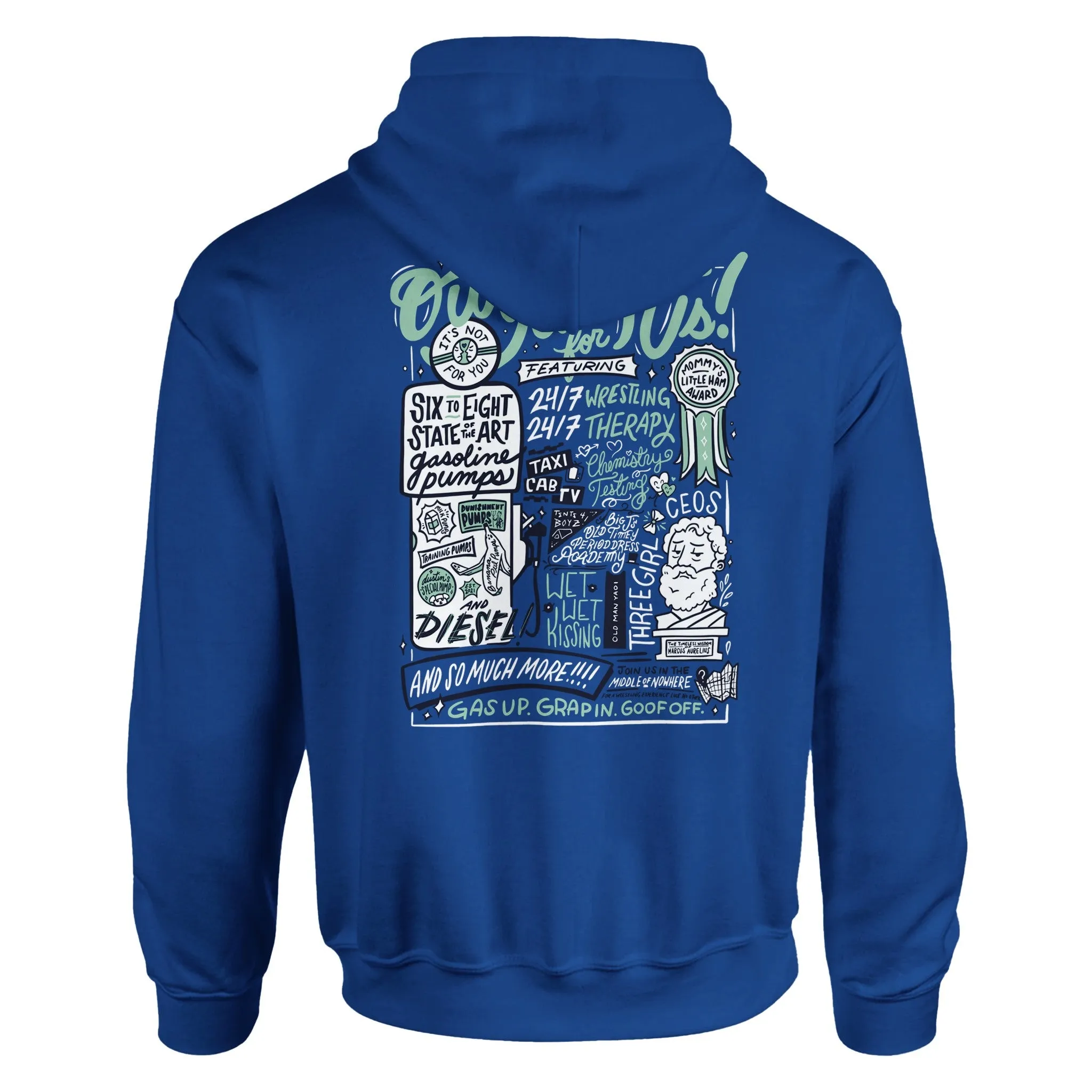 Our Pumps For Us! Deluxe Blue Hoodie