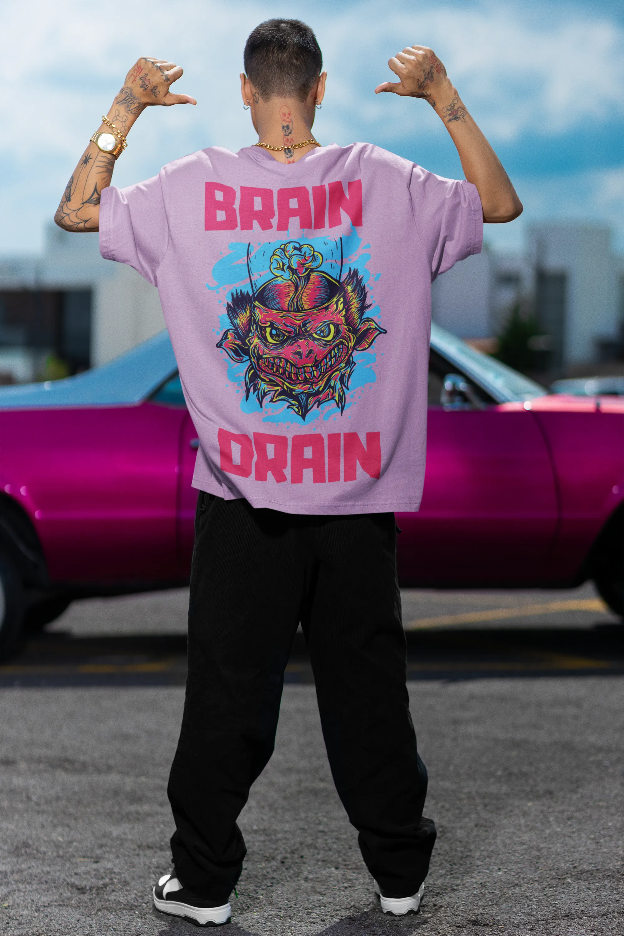 Oversized T- Shirt Men - Brain Drain