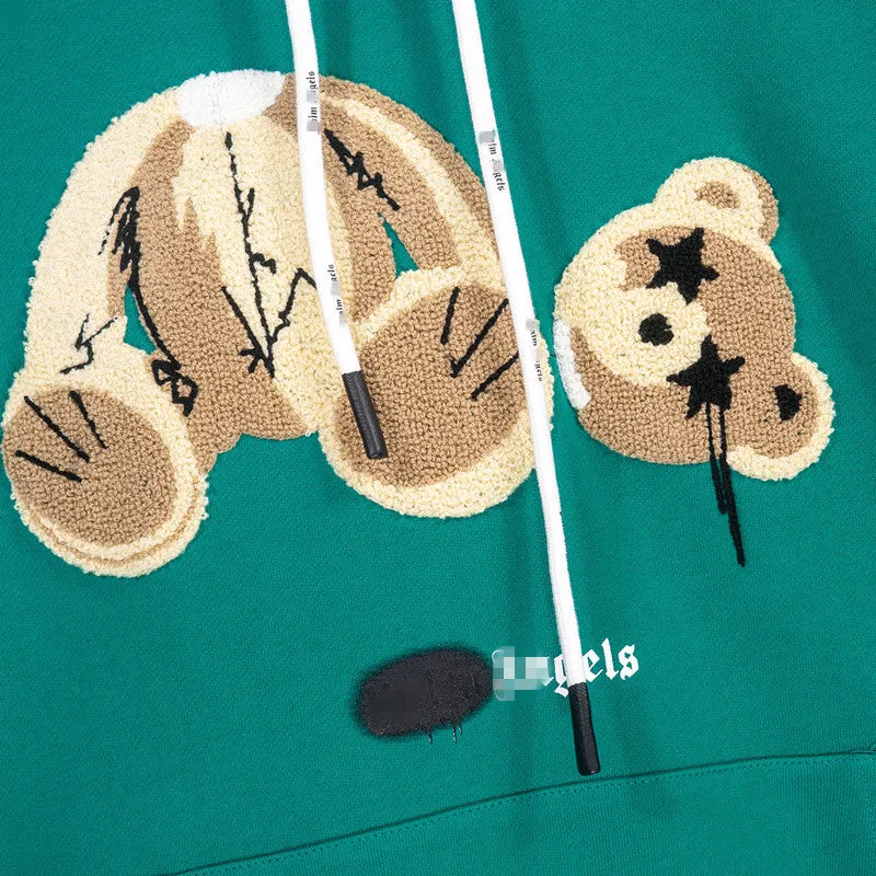 Palm Angels Hoodie Broken Bear Embroidered Hoodie Men 'S And Women 'S Coat