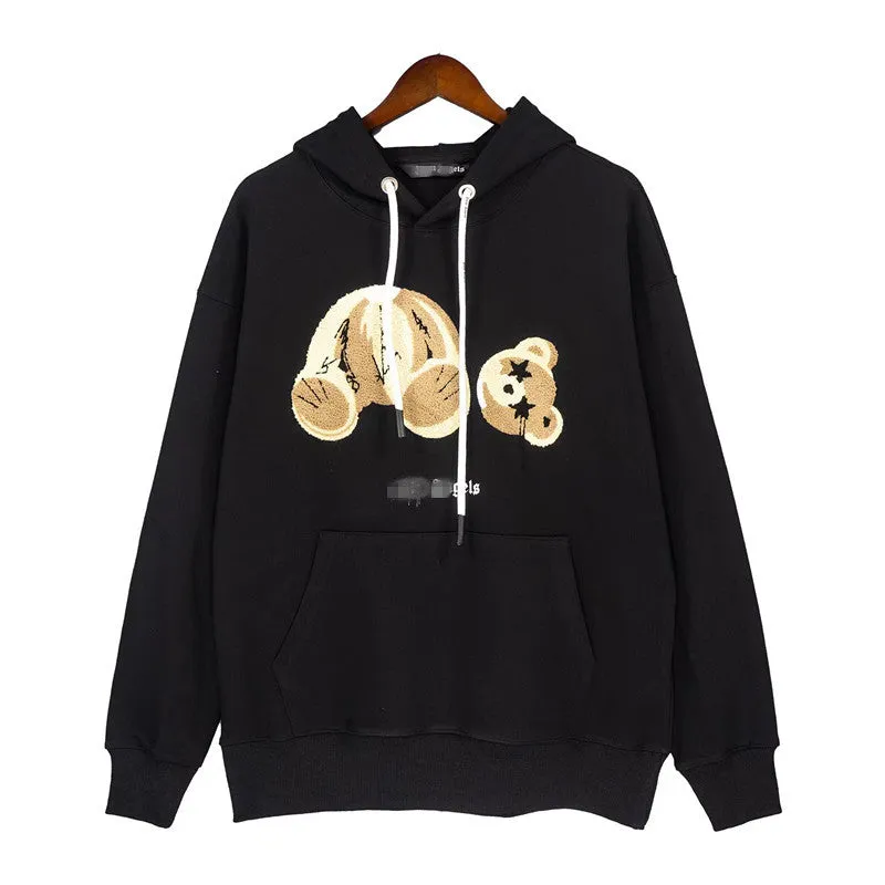 Palm Angels Hoodie Broken Bear Embroidered Hoodie Men 'S And Women 'S Coat