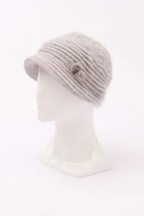 PEAKED KNIT HAT