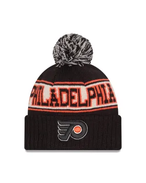 Philadelphia Flyers NHL New Era Men's Black Retro Knit Pom Hat