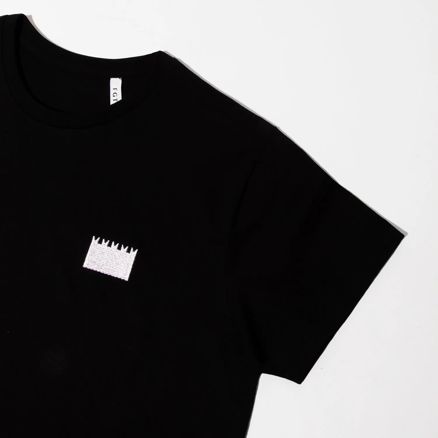 "Tiny Castle A" black t-shirt
