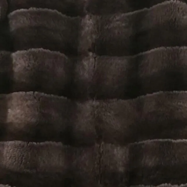 Real Rex Rabbit Fur Chinchilla Color Turn-down Collar Natural Fur Vest