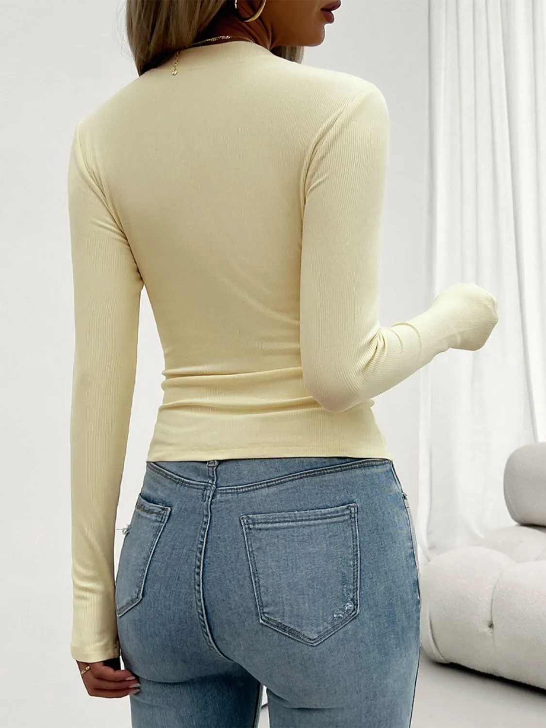Round Neck Long Sleeve Top