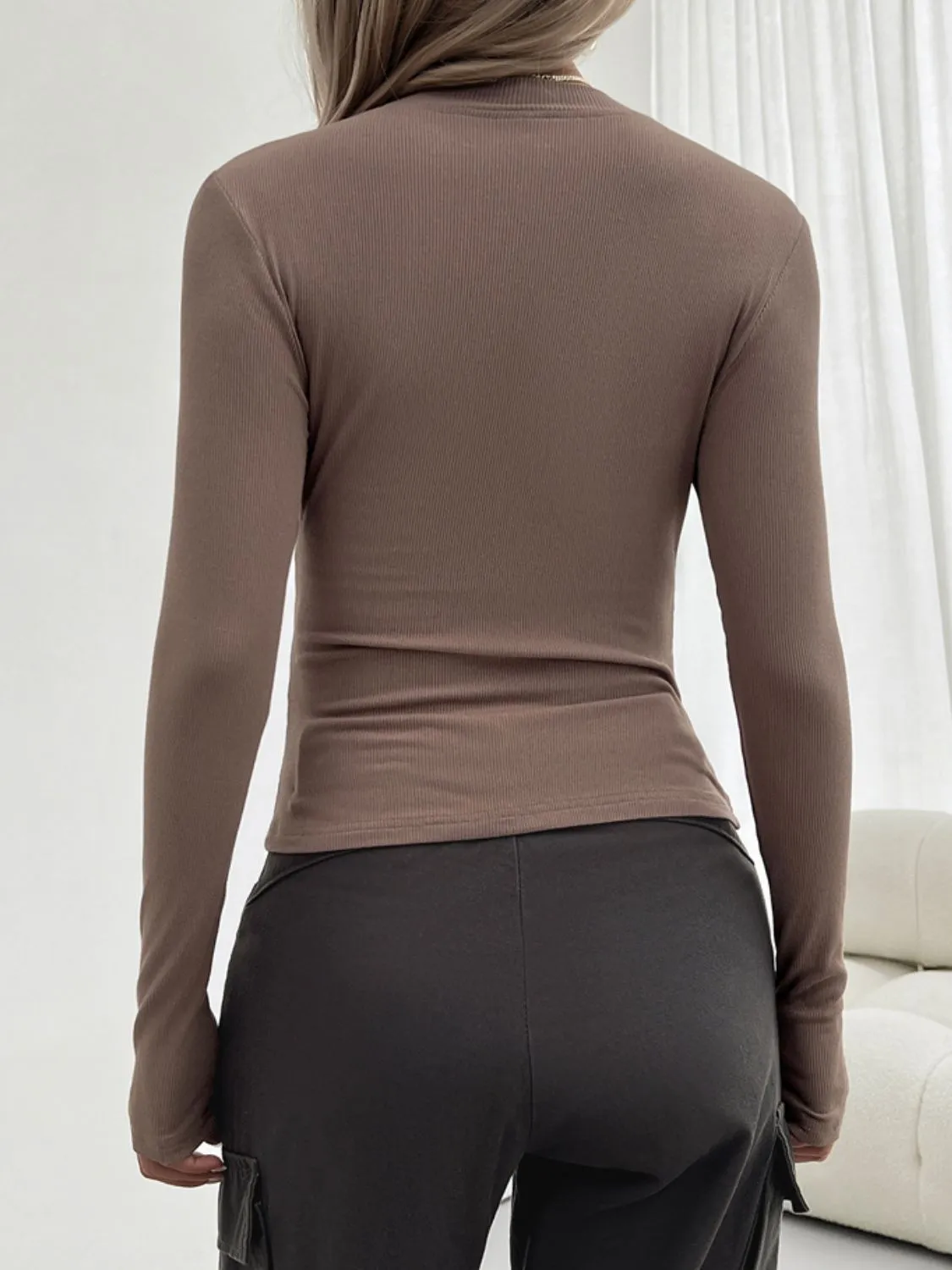Round Neck Long Sleeve Top