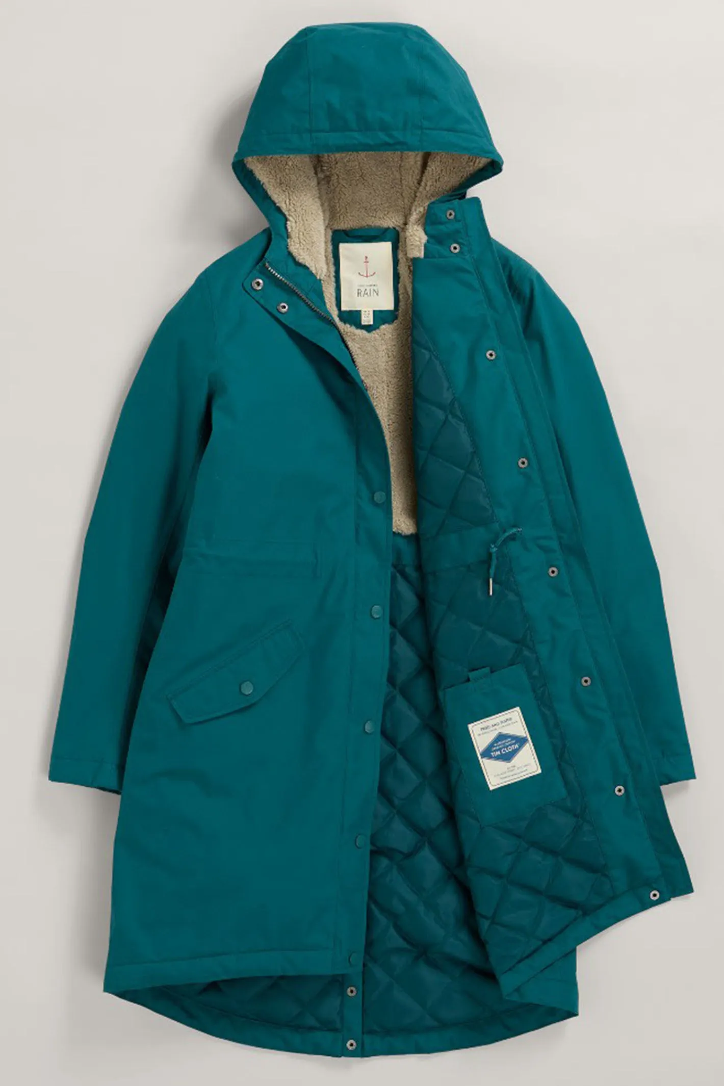 Seasalt Plant Hunter 2 Gust Blue Waterproof Parka Coat