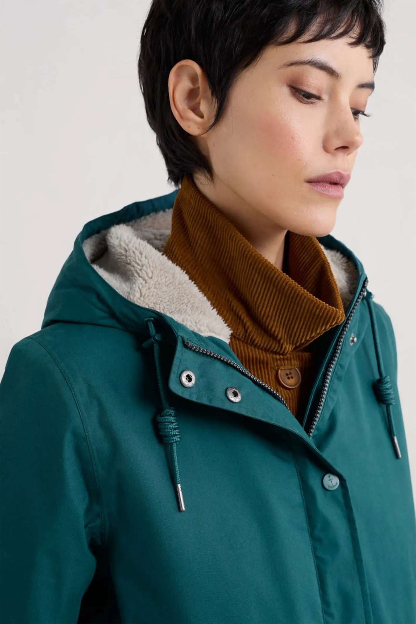 Seasalt Plant Hunter 2 Gust Blue Waterproof Parka Coat