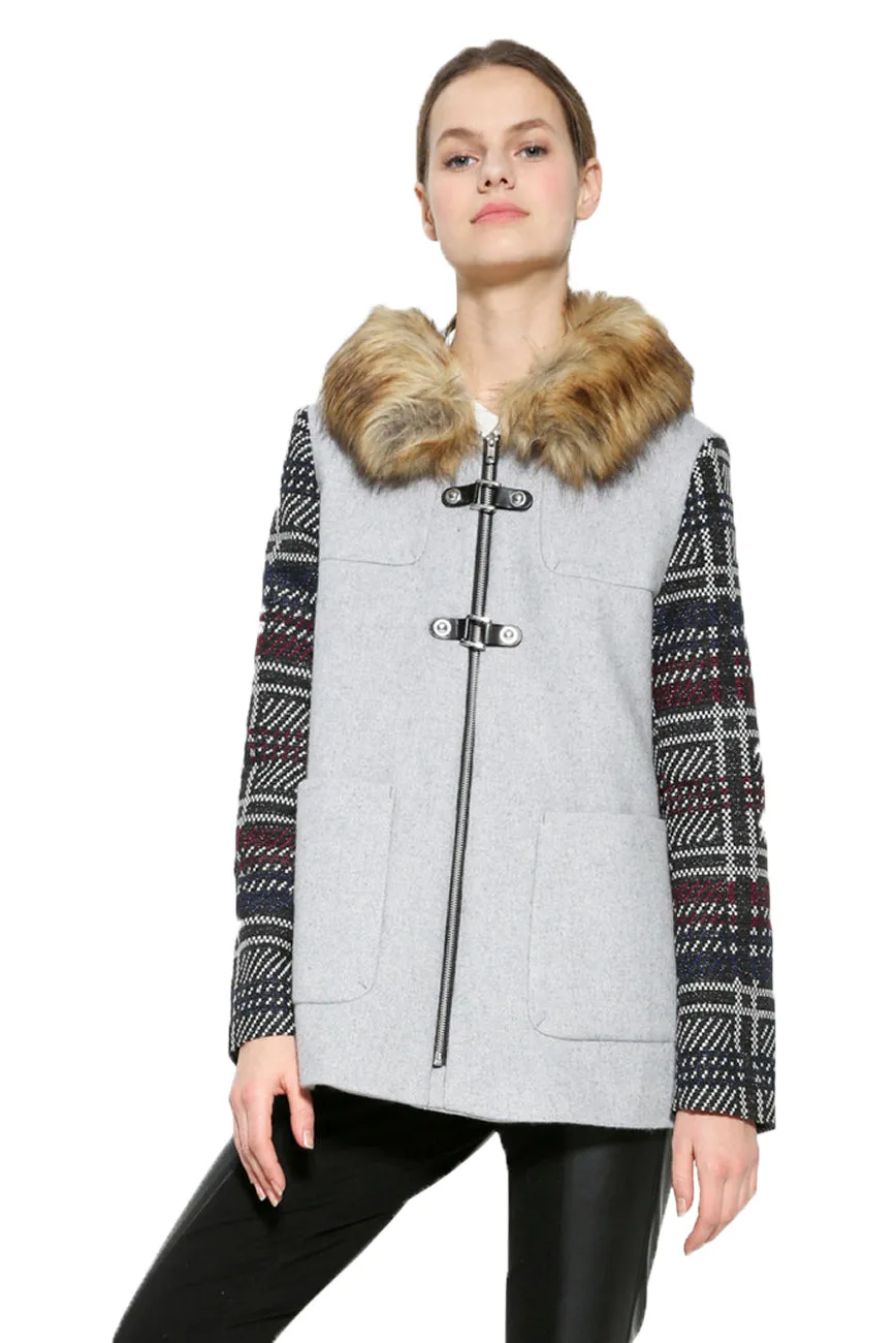 Selena Grey Coat Desigual Style 17WWEWA0P